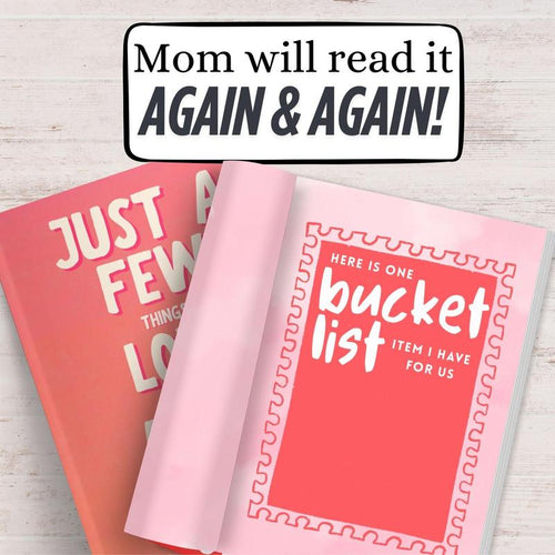 "Just a Few Things I Love About You Mom" Fill-In The Blank Book Gift For Mom